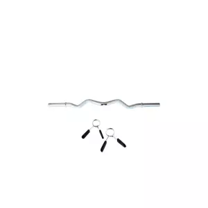 BARRA Z BICEPS CON FIJACIONES MUELLE 30MM
