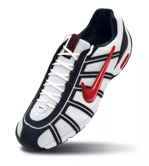 Fencing Shoes Nike Air Zoom Fencer WHITE-NAVY-RED ESGRIMA