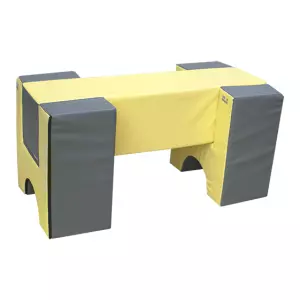 SET FIGURAS N1 (2 ASIENTOS Y RECTANGULO) - 60 CM, AMARILLO/GRIS