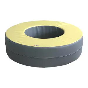 FIGURA DONUT 120X60X30 CM - AMARILLO/GRIS, 120X60X30 CM