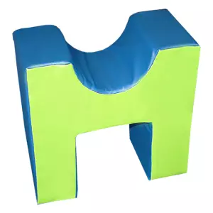 FIGURA ASIENTO 60X60X30CM - 60X60X30 CM, AZUL/VERDE