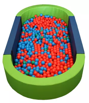 PISCINA DE BOLAS OVALADA LLENADO PELOTAS, 300 X 150 X 40 CM ALTO X 15 CM ANCHO
