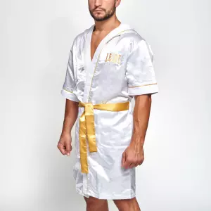 AB260 Bata de boxeo blanca/NEGRA Leone 1947