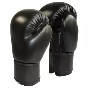 GUANTES BOXEO NEGROS PU 8/10/12/14/16 ONZAS