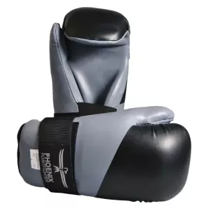GUANTES POINTFIGHTNING ABIERTOS NEGRO-GRIS PX