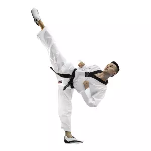 Dobok WTF Diamond. Cuello Negro. 7 TAEKWONDO