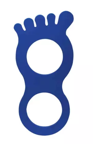 TAPIZ CON FORMA DE PIE 4cm - AZUL,95x51x4 cm