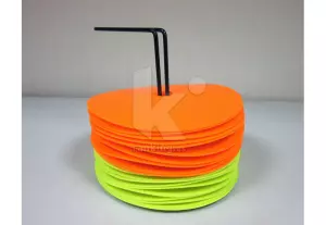 Conos Planos. 15cm. Fluo. Juego de 24 uds