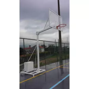 JUEGO CANASTAS MINIBASKET DELUXE MONOTUBO TUBO 100 TRASLADABLE 2 RUEDAS CON CARRO  -SIN TABLERO,ARO