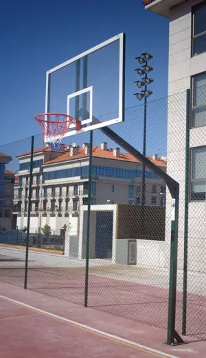 JGO CANASTAS BALONCESTO MONOTUBULAR FIJAS CON BASE PARA ANCLAJE -SIN TABLERO, NI ARO - USO PARTICULAR