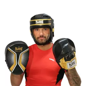 CASCO BOXEO FULLBOXING SHELL NEGRO/ORO