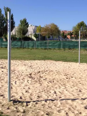 Juego de postes voleibol playa galvanizados