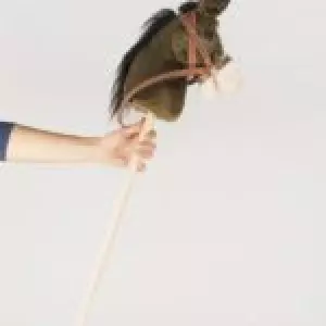 Caballo escoba de peluche