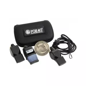Pack 3 Silbatos Fox 40 Con Estuche y Moneda FUTBOL