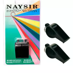Silbato Naysir N-1B con anilla. Blister 2 unid.