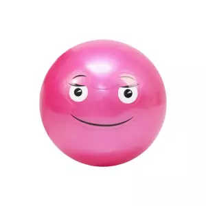 PELOTA PVC CARA DIVERTIDA - ROSA, 100MM