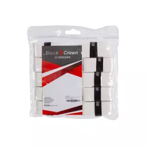 BOLSA 12 OVERGRIPS BLACK CROWN LISO BLANCO
