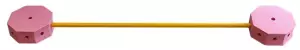 HALTERA PLASTAZOTE MANGO PVC - 70CM, AMARILLO/ROJO
