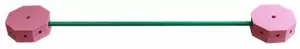 HALTERA PLASTAZOTE MANGO PVC - 100CM, VERDE/ROJO