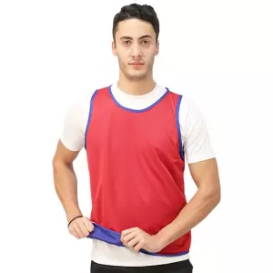 PETO REVERSIBLE UNISEX - SENIOR, AZUL/ROJO