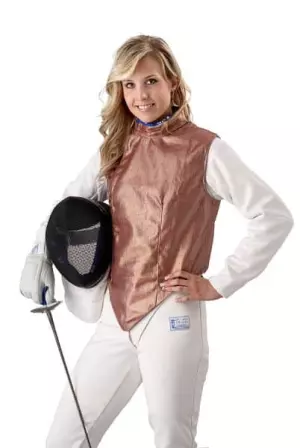 Chaqueta eléctrica de florete mujer Inox Rojo ESGRIMA