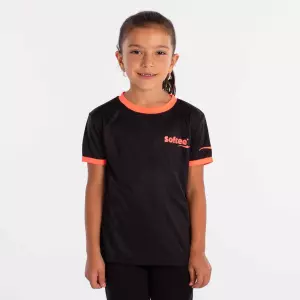 CAMISETA SOFTEE GALAXY NIÑA - NEGRO/CORAL FLUOR, 8 AÑOS