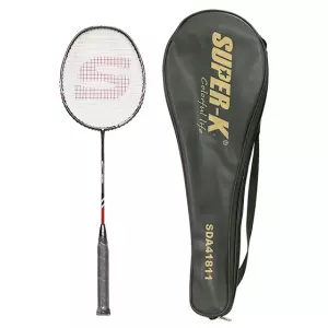 RAQUETA BÁDMINTON SUPER-K METRÓPOLIS DE CARBONO -COLORES VARIADOS - SIN FUNDA-