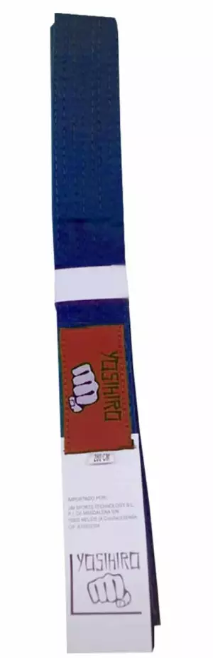 CINTURON KARATE/JUDO YOSIHIRO 100% ALGODON - ADULTO, AZUL