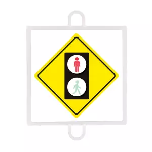 PANEL DE SEÑALIZACIÓN TRÁFICO DE ADVERTENCIA Nº 5 (PEATONES ROJO)