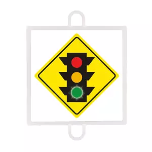 Panel de señalización tráfico de advertencia nº 3 (semáforo verde)