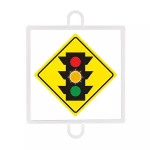 Panel de señalización tráfico de advertencia nº 2 (semáforo ambar)