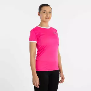 CAMISETA SOFTEE GALAXY MUJER - XL, FUCSIA FLUOR/BLANCO