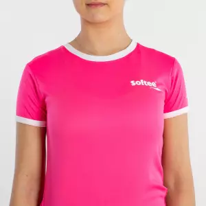 CAMISETA SOFTEE GALAXY MUJER - FUCSIA FLUOR/BLANCO, L