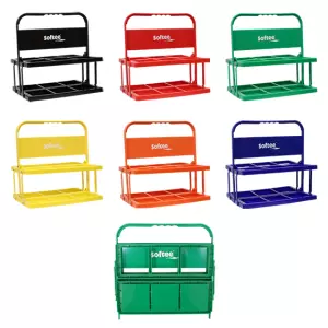 PORTABOTELLAS PLEGABLE - VERDE, 6 BTLL