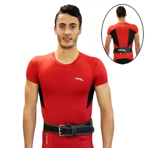 CINTURON SOFTEE FITNESS CUERO - XL, NEGRO