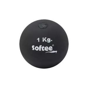 PESO LANZAMIENTO DE CAUCHO  SOFTEE - NEGRO, 1 KG