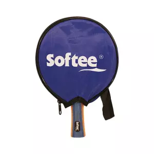RAQUETA TENIS DE MESA SOFTEE 'P100' - AMARILLO FLUOR/NEGRO, UNICA