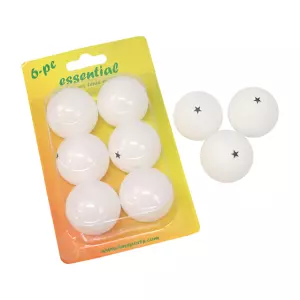 CAJA 6 PELOTAS PVC ESSENTIAL TENIS DE MESA - NARANJA FLUOR, UNICA