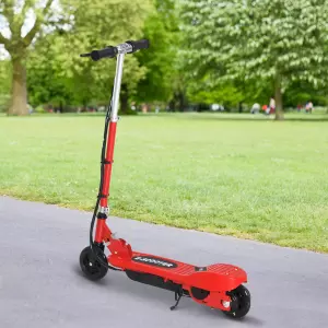 Patinete Eléctrico Niño 7-14 Años E-Scooter Plegable Manillar Ajustable Carga 50kg Rojo