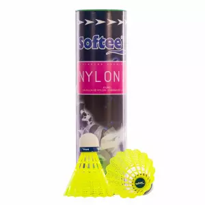 VOLANTES BADMINTON SOFTEE '0.5' 6UDS  AMARILLO FLUOR