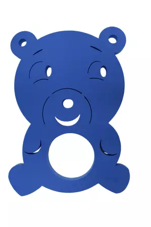 TAPIZ CON FORMA DE OSITO 4 cm- AZUL,