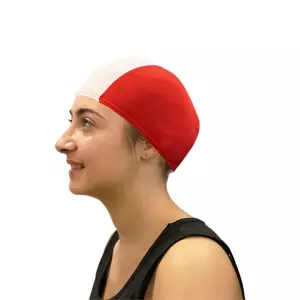 GORRO NATACION LICRA SOFTEE SENIOR - ROJO/BLANCO, SENIOR