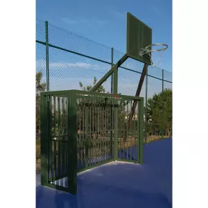 JUEGO PORTERIAS F.SALA/BALONMANO - CANASTA BASKET ANTIVANDALICA VERDE DOS UNIDADES