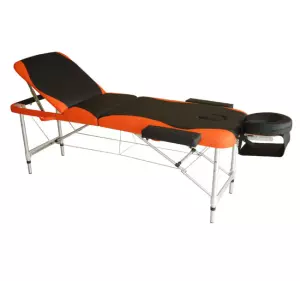 Camilla de Masaje Plegable y Portátil para Fisioterapia - Negro y Naranja - PU y Estructura Aluminio - 185x60 cm preguntar stock