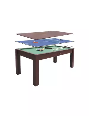 Multijuego 3 en 1 ,BILLAR ,PING PONG,MESA COMEDOR 184x91x78 CONVERTIBLE TRANSFORMABLE