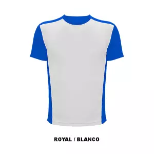 CAMISETA TECNICA ACTIVE UNISEX ADULTO  - ROYAL/AMARILLO FLUOR, XXL