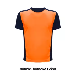 CAMISETA TECNICA ACTIVE UNISEX ADULTO  - S, NEGRO/AMARILLO FLUOR