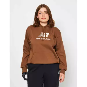 SUDADERA NEW BALANCE ESSENTIALS STACKED LOGO WT31533 MUJER