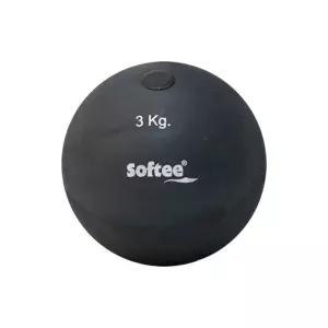 PESO LANZAMIENTO DE CAUCHO  SOFTEE - 3 KG, NEGRO