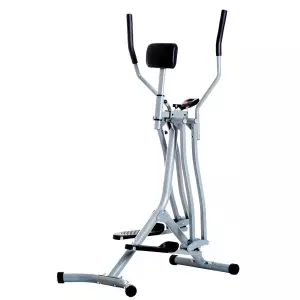 Bicicleta Elíptica Ajustable con Pantalla Carga 110 kg Air Walker para Entrenamiento Cintura Caderas 96x60x152 cm Gris